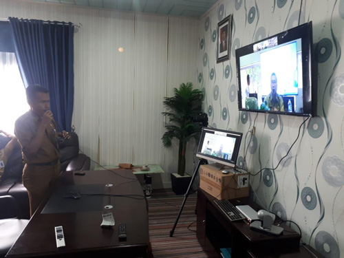 Ketahui Kondisi terkini Menjelang Pilpres dan Pilleg 2019, Pemkab Kampar Siap Laksanakan Teleconfren